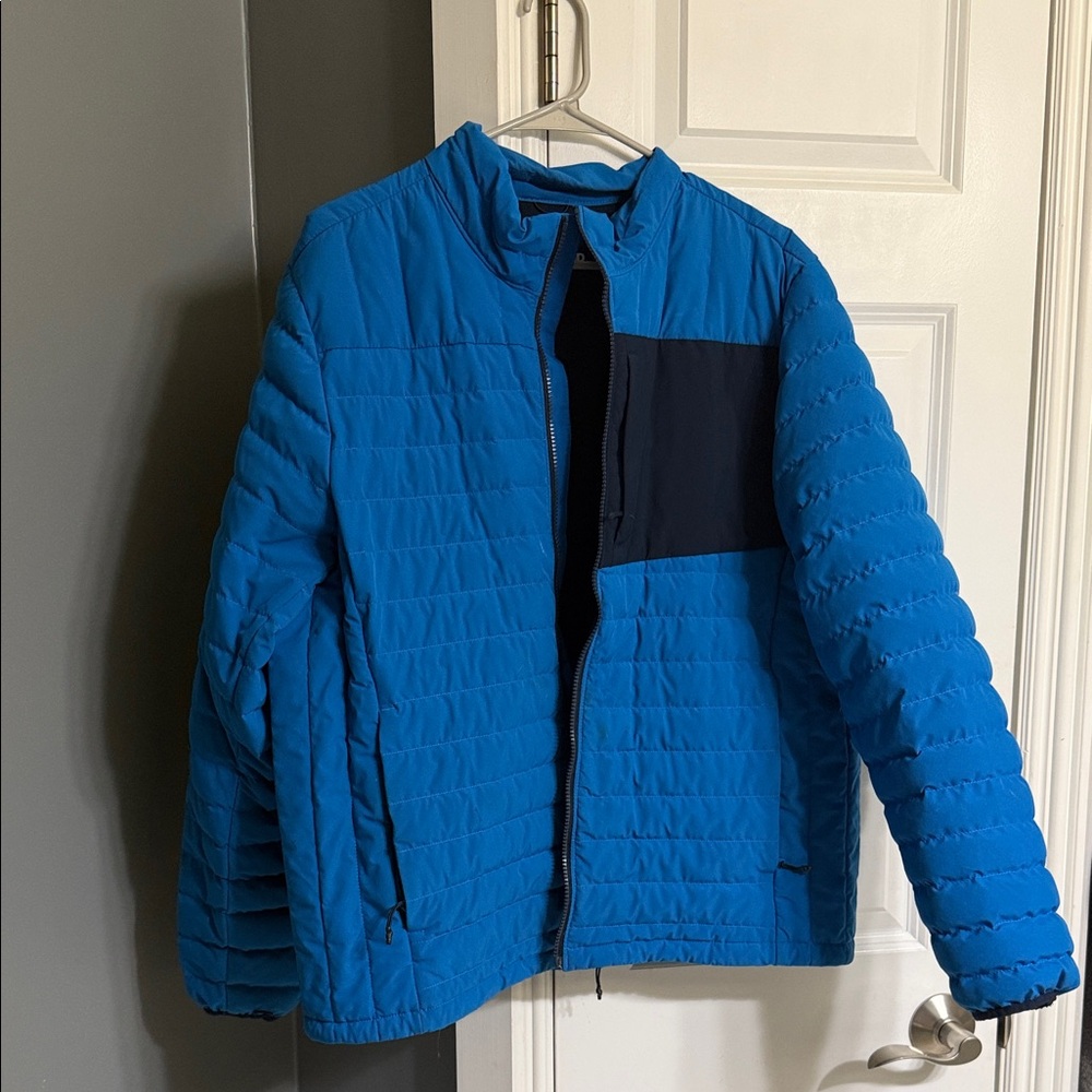 Lands' End Men's Vibrant Blue Puffer Jacket